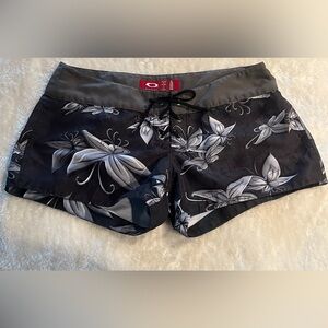 Oakley Board Black and Gray Floral Athletic Shorts